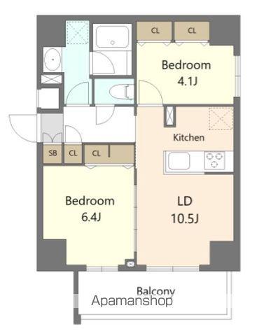 S-RESIDENCE板橋大山BRIM(2LDK/8階)の間取り写真