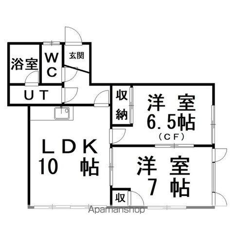 アルカーサル(2LDK/2階)の間取り写真