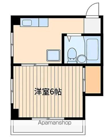 ラポート梓(1K/2階)の間取り写真