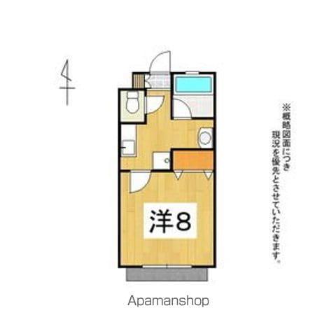 リトスメラン並木(1K/1階)の間取り写真