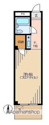 TKハイツ(1K/1階)の間取り写真