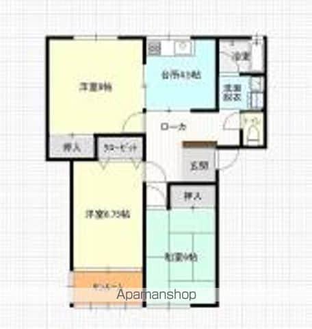 ハイツX-1(3DK/2階)の間取り写真