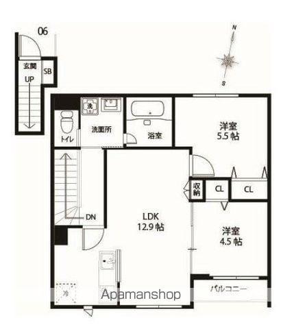 あおばの杜(2LDK/2階)の間取り写真