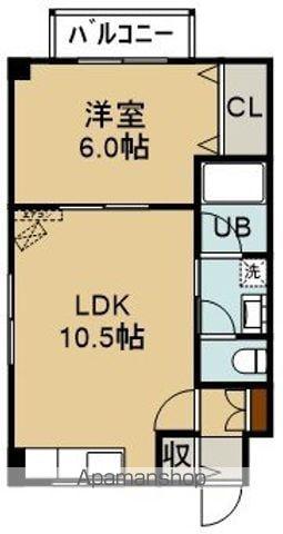 メゾンパティオ(1LDK/2階)の間取り写真