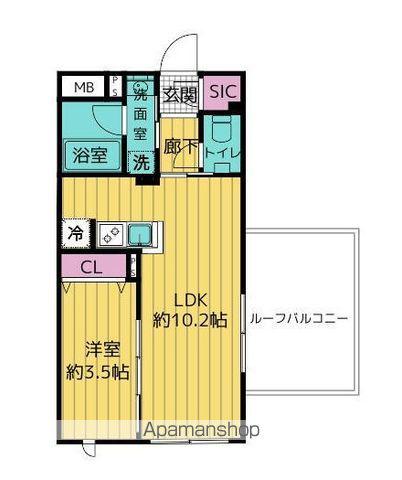 レガシア池袋立教西(1LDK/4階)の間取り写真