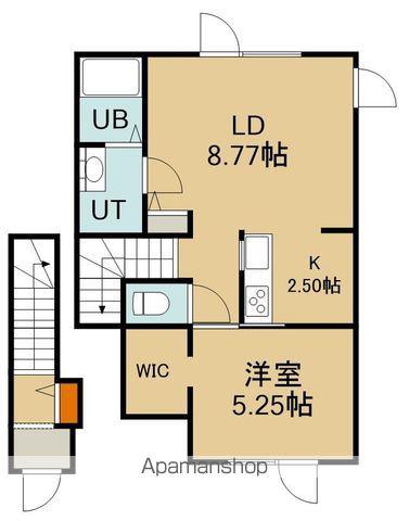 NC TERRACE Ⅱ(1DK/2階)の間取り写真