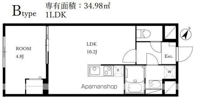 ALATO NAKAI(1LDK/3階)の間取り写真