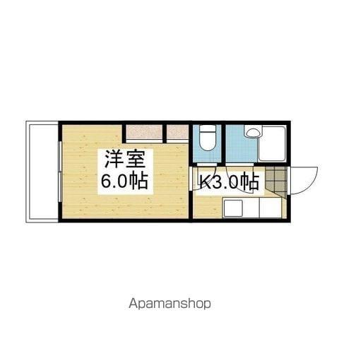 コーポ西谷(1K/3階)の間取り写真