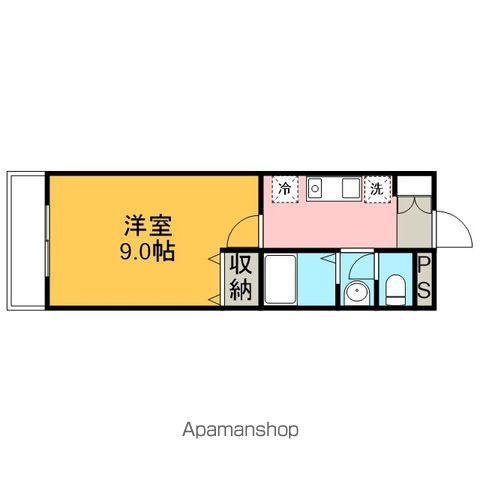 ブロッサムガーデン(1K/2階)の間取り写真