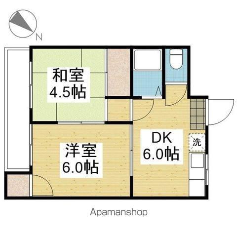宮田ハイツ(2DK/1階)の間取り写真