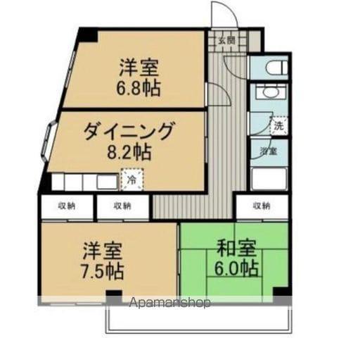 KFハイム(3DK/2階)の間取り写真