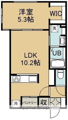 七重浜2丁目アパート(1LDK/2階)の間取り写真