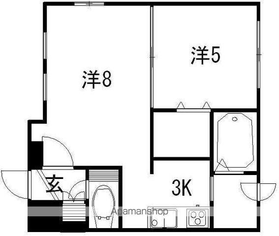 AQUAⅢ(1LDK/1階)の間取り写真