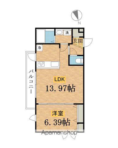 AZALEA(1LDK/2階)の間取り写真