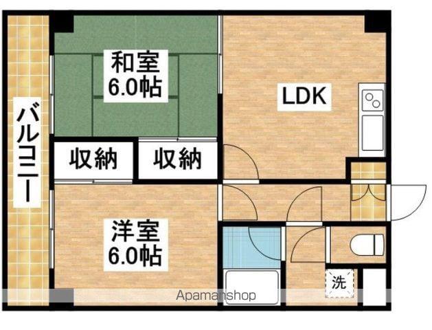 アゼリア 府中(2DK/5階)の間取り写真