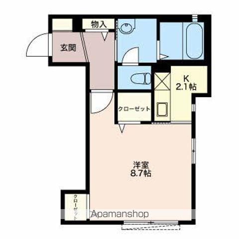 ジュネスノーダン(1K/1階)の間取り写真