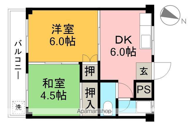 コーポ西村Ⅰ(2DK/3階)の間取り写真