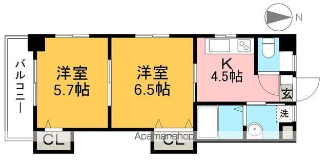 コーポ雄大(2K/2階)の間取り写真