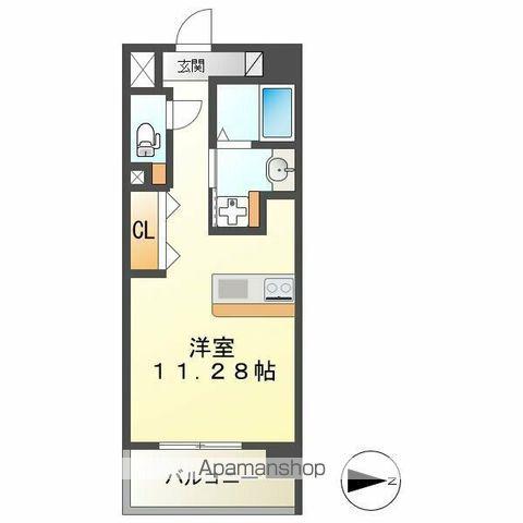 リバージュ(ワンルーム/7階)の間取り写真