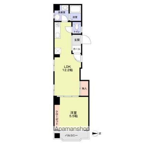 第1ハイムゆり(1LDK/3階)の間取り写真