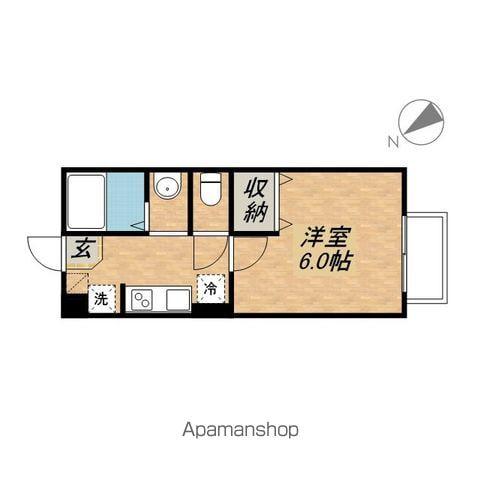 藤井ハイツ虫生野(1K/2階)の間取り写真