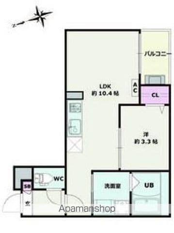 JACK KITAJO Ⅰ(1LDK/1階)の間取り写真