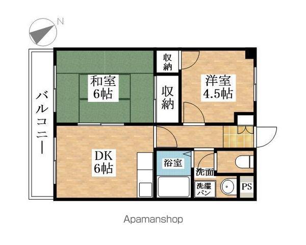 アピエス3(2DK/3階)の間取り写真
