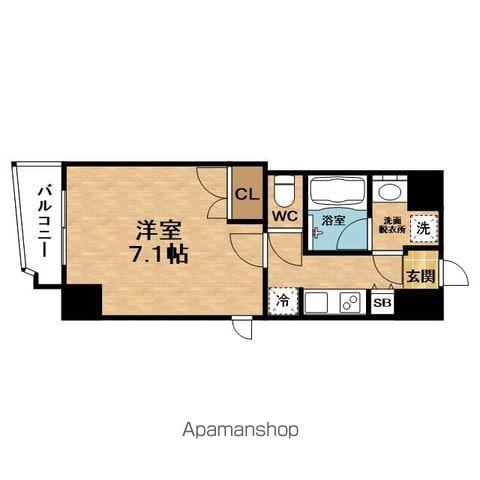 WSTYLEOSAKATEMMANGU(1K/15階)の間取り写真