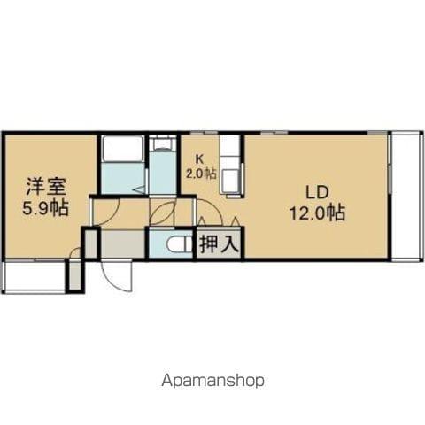 ダイワパレス富岡(1LDK/4階)の間取り写真