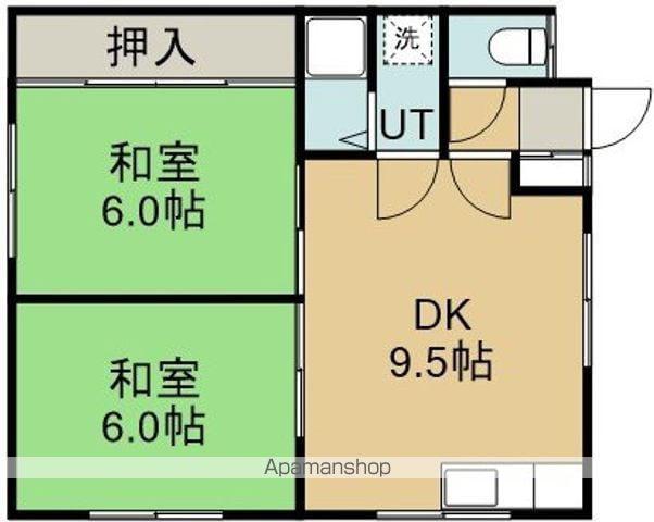 コーポやなぎ(2DK/1階)の間取り写真
