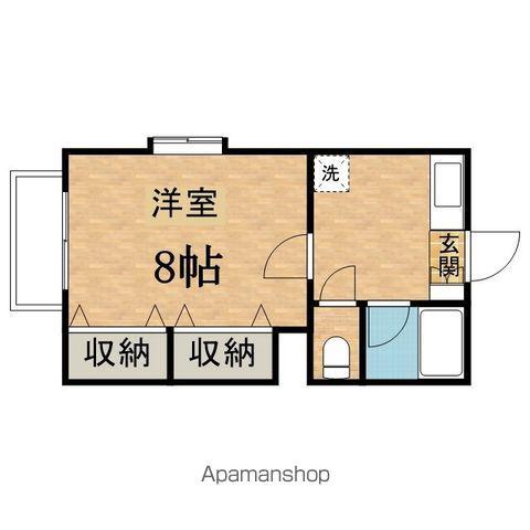 ヤングリーヴス(1K/1階)の間取り写真