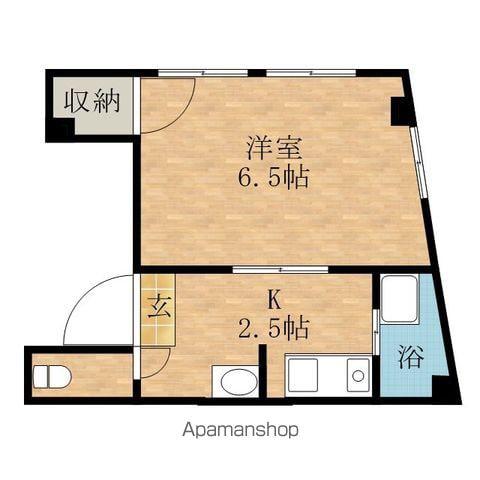 久保マンション(1K/3階)の間取り写真