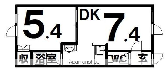 リバーサイドパレス(1DK/1階)の間取り写真