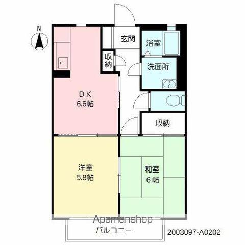 バリュージュD&M (2DK/2階)の間取り写真