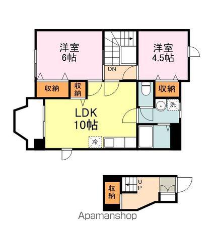 ミレニアムコート(2LDK/2階)の間取り写真