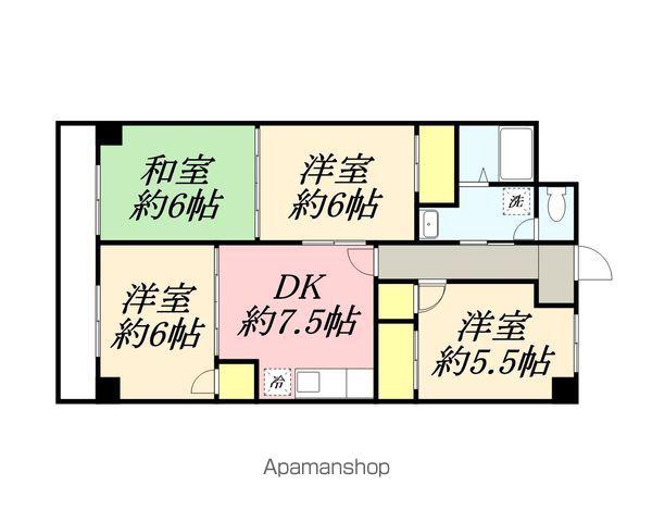 INSURANCE BLDG.XⅥ(4DK/3階)の間取り写真