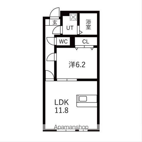 リバービュー(1LDK/1階)の間取り写真