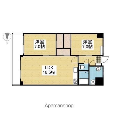 衣山大東ビル(2LDK/11階)の間取り写真