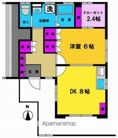 中央本線 阿佐ケ谷駅 徒歩4分 3階建 築24年(1DK)の間取り写真