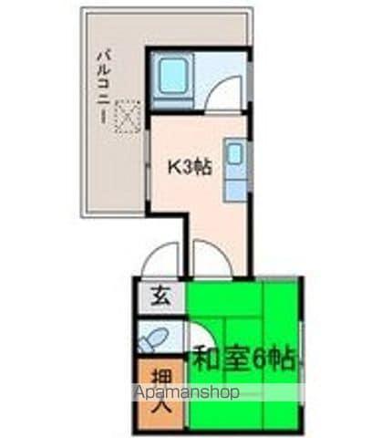 メゾン松ヶ丘(1K/3階)の間取り写真