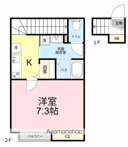 ECRU(1K/2階)の間取り写真