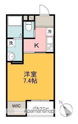MELLAS新狭山Ⅲ(1K/2階)の間取り写真