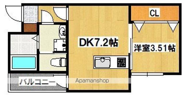 モアナ墨江(1DK/3階)の間取り写真