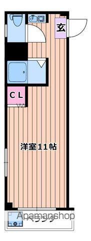 グリーンチャイルド浮間(ワンルーム/4階)の間取り写真