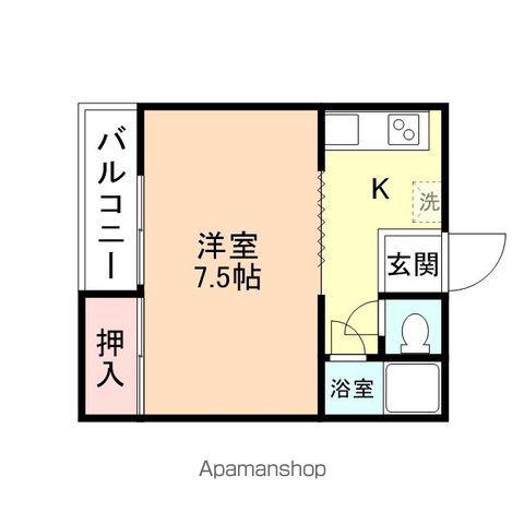 ブランテラス(1K/2階)の間取り写真