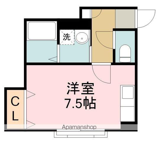 リバーサイド三樹5号館(ワンルーム/1階)の間取り写真