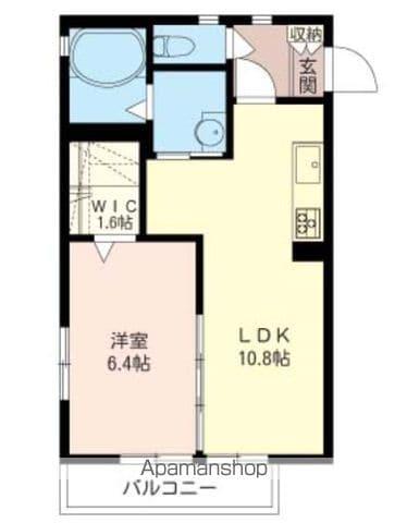 コンフォートさくら(1LDK/2階)の間取り写真