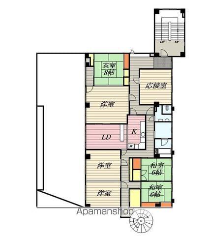 大東コーポ(7DK/3階)の間取り写真