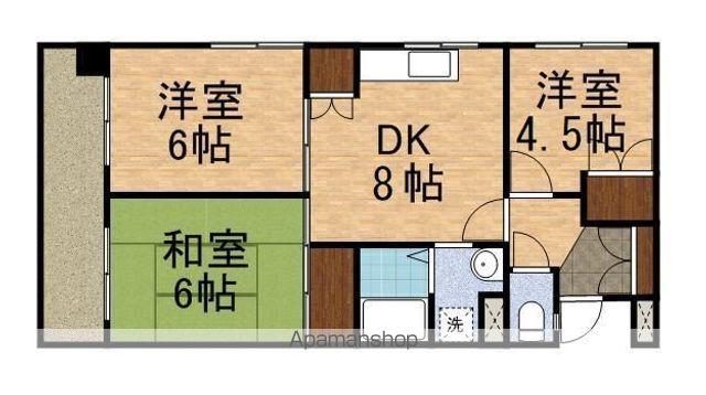 ファミールアライ(3DK/3階)の間取り写真