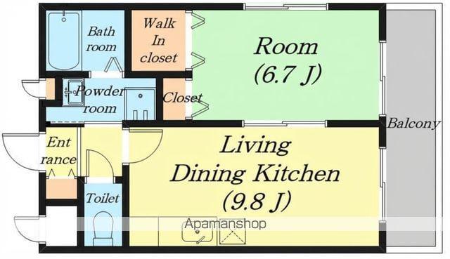 エムロイヤル(1LDK/3階)の間取り写真